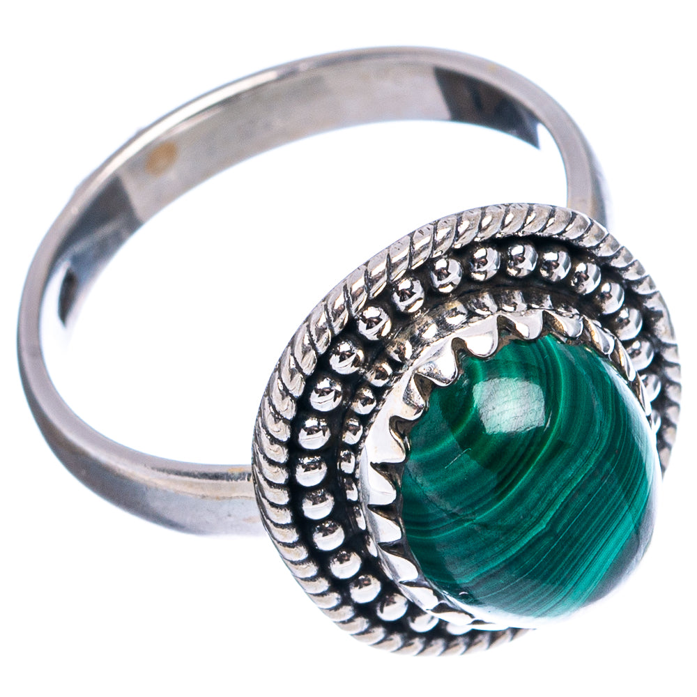 Malachite Ring Size 6.75 (.925 Sterling Silver)