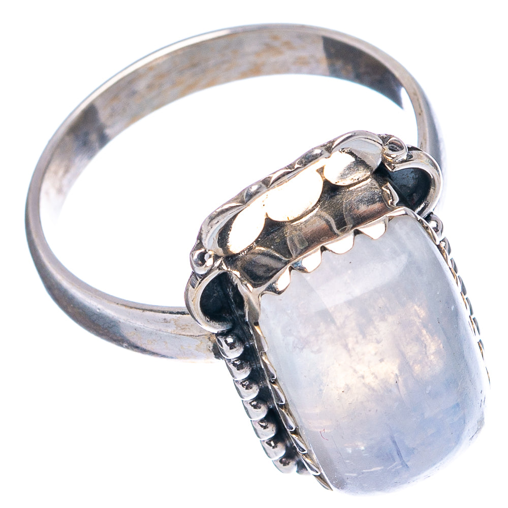 Rainbow Moonstone Ring Size 6.75 (.925 Sterling Silver)