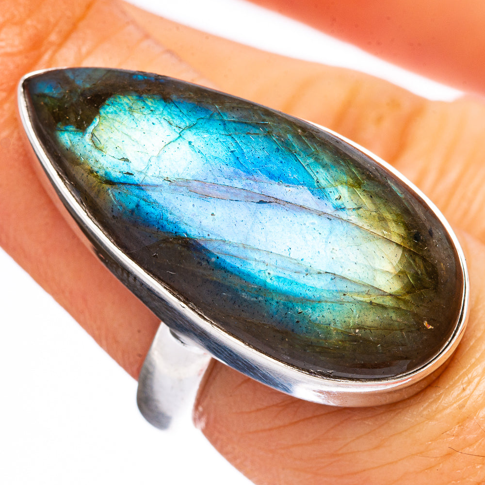 Labradorite Ring Size 6.75 (925 Sterling Silver) R3798