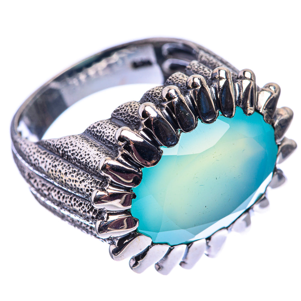 Aqua Chalcedony Ring Size 7.75 (925 Sterling Silver) R142097