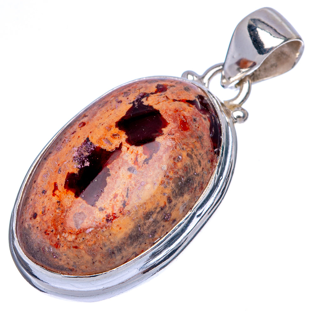 Rare Mexican Fire Opal Pendant 1 1/2" (925 Sterling Silver) P39989