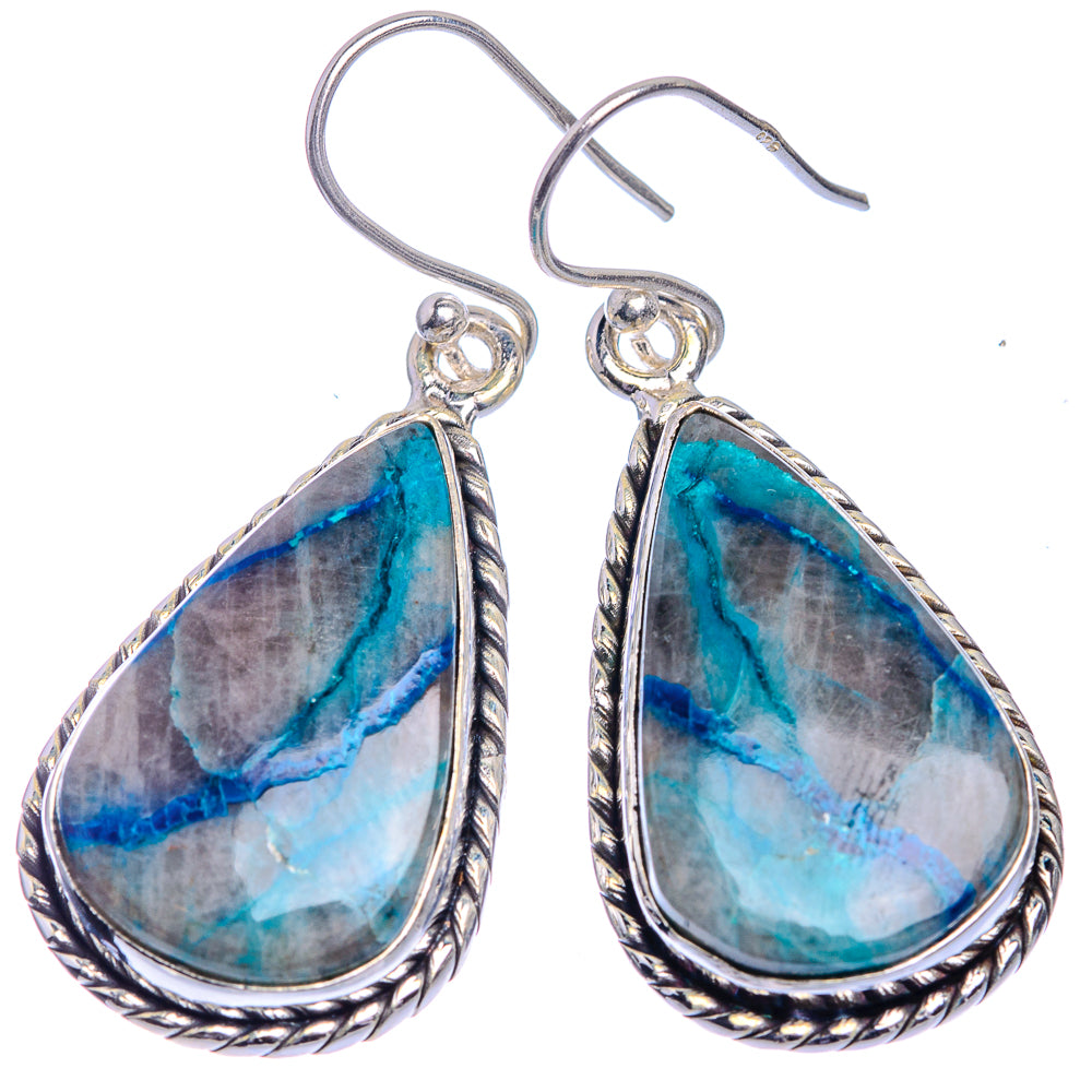 Apatite Earrings 1 5/8" (925 Sterling Silver) E433005