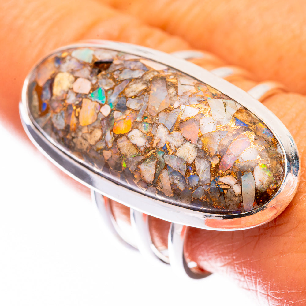 Large Brecciated Ethiopian Opal Ring Size 9.75 (925 Sterling Silver) R140849