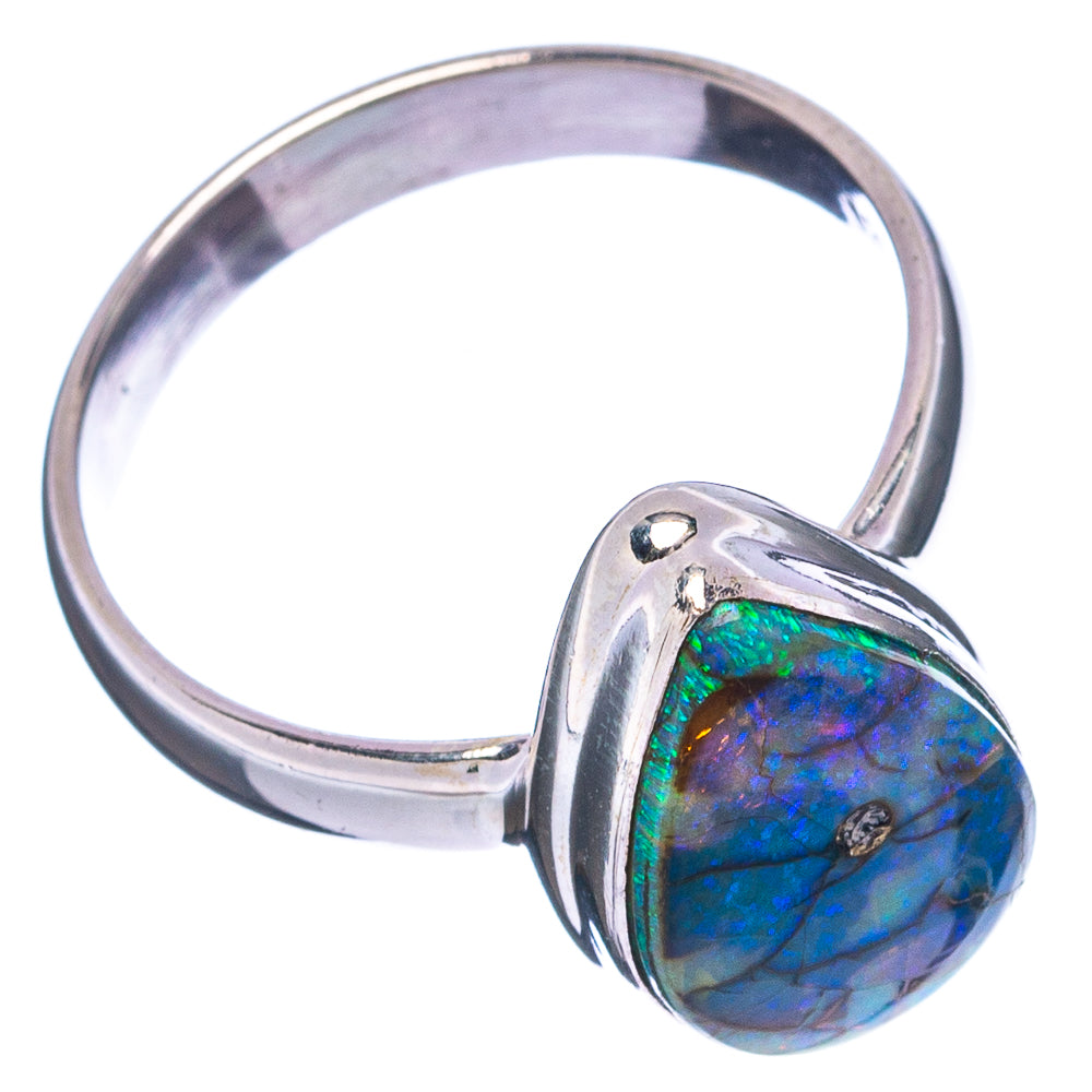 Rare Sterling Opal Ring Size 8 (.925 Sterling Silver)