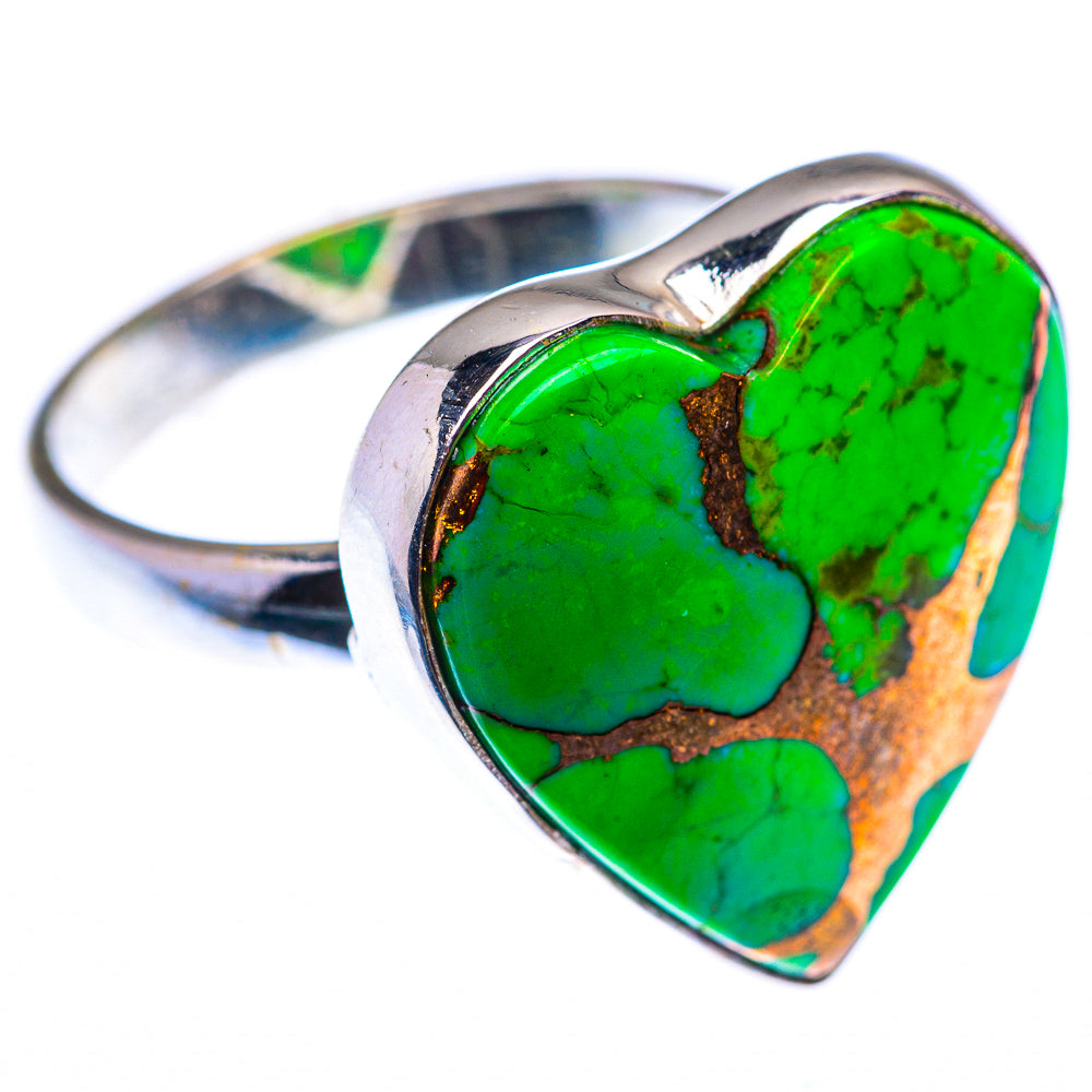 Green Copper Composite Turquoise Ring Size 9 (925 Sterling Silver) RING140148