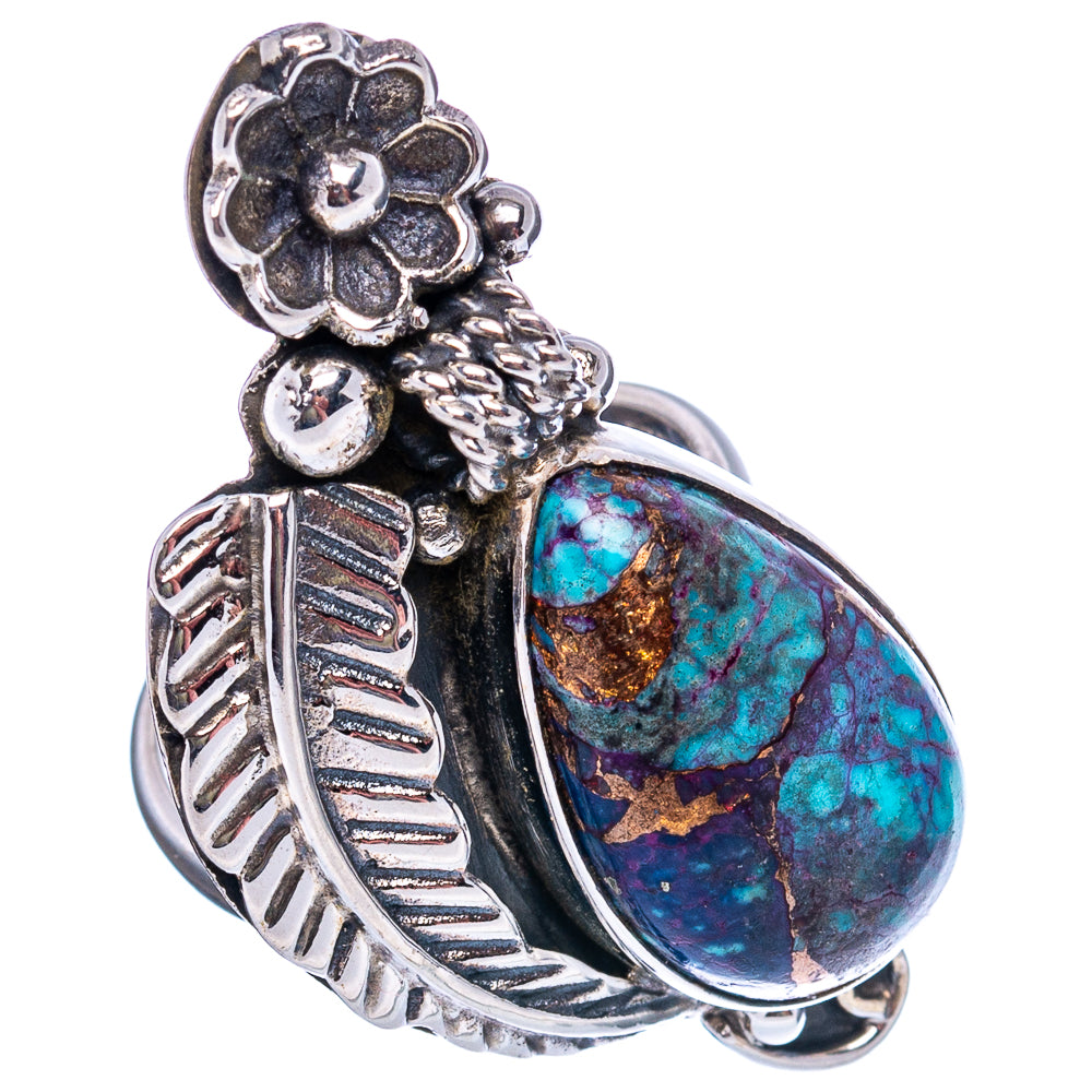 Purple Copper Turquoise Ring Size 6 (.925 Sterling Silver)