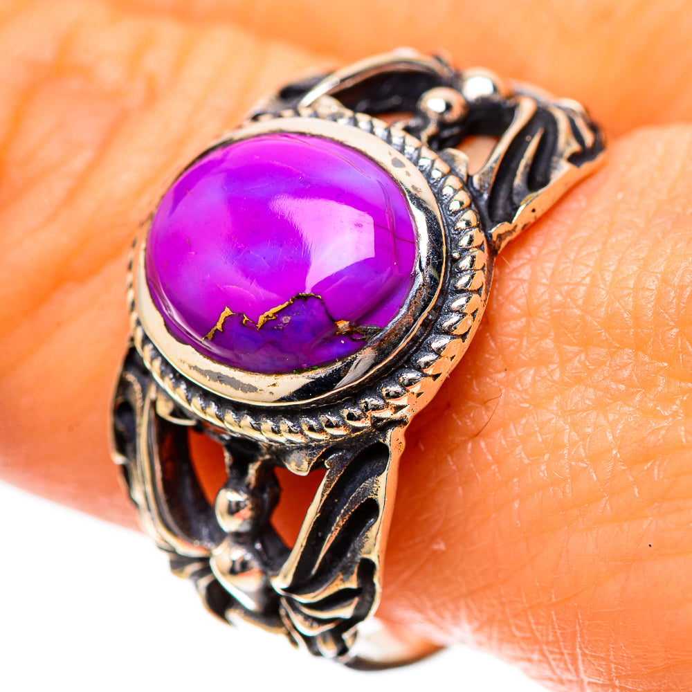 Purple Copper Composite Turquoise 925 Sterling Silver Ring Size 10.25 (925 Sterling Silver) RING139403