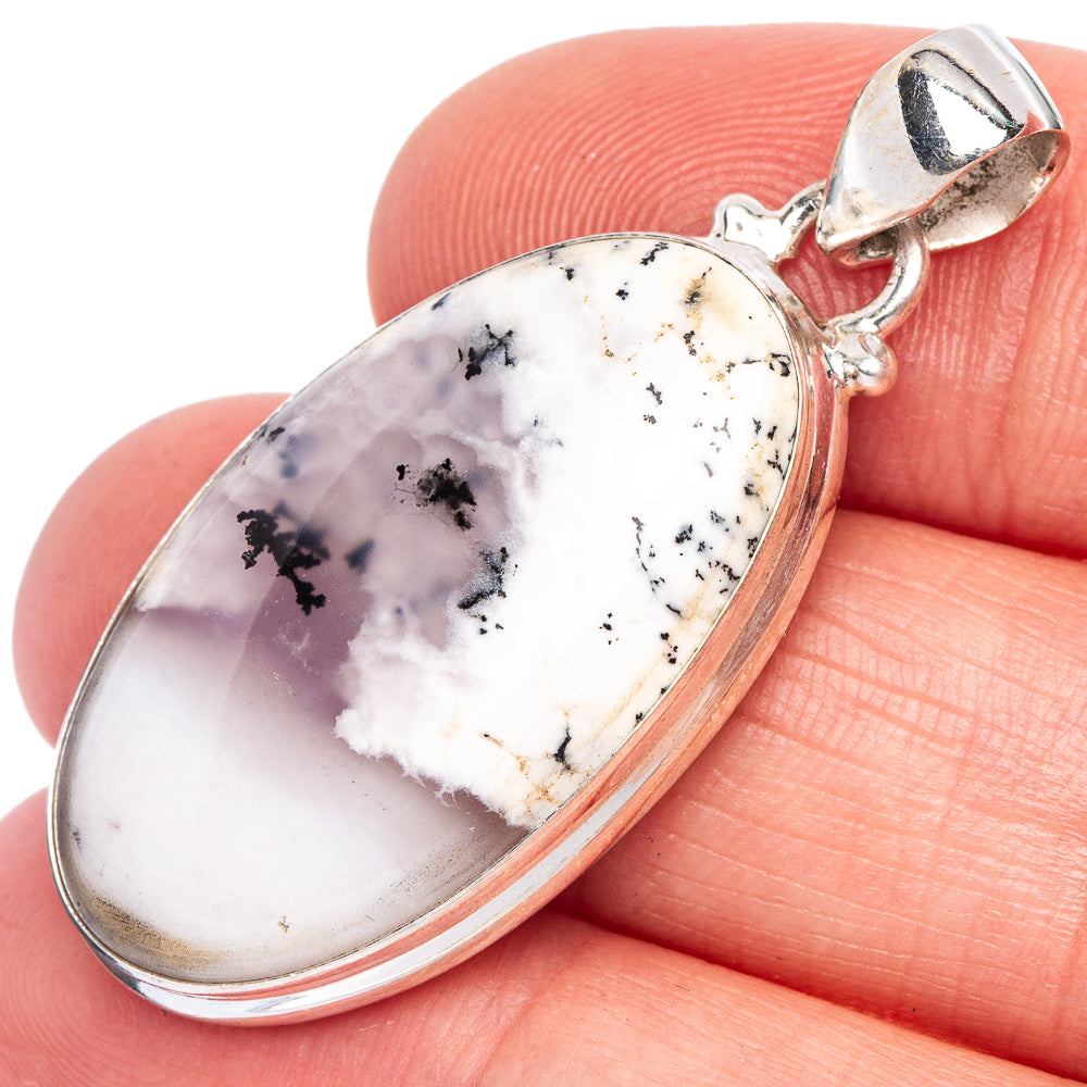 Dendritic Opal Pendant 1 5/8" (925 Sterling Silver) P40509