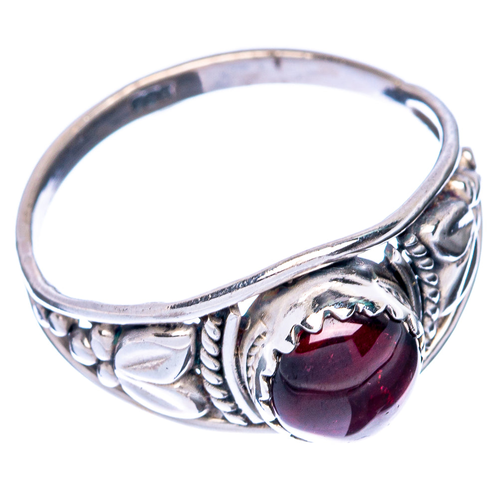 Garnet Dainty Ring Size 8.25 (925 Sterling Silver) R145073