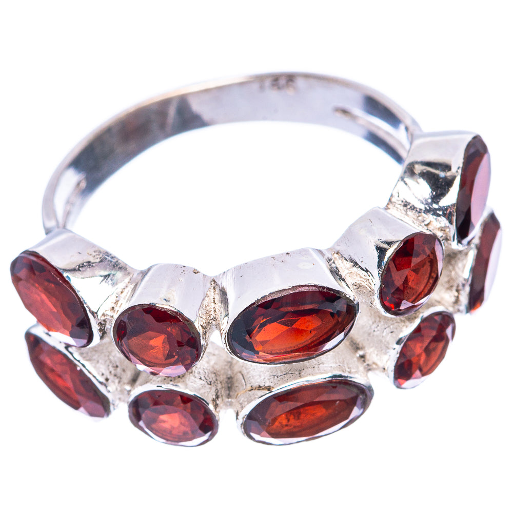 Garnet 925 Sterling Silver Ring Size 6.5 (925 Sterling Silver) R5436