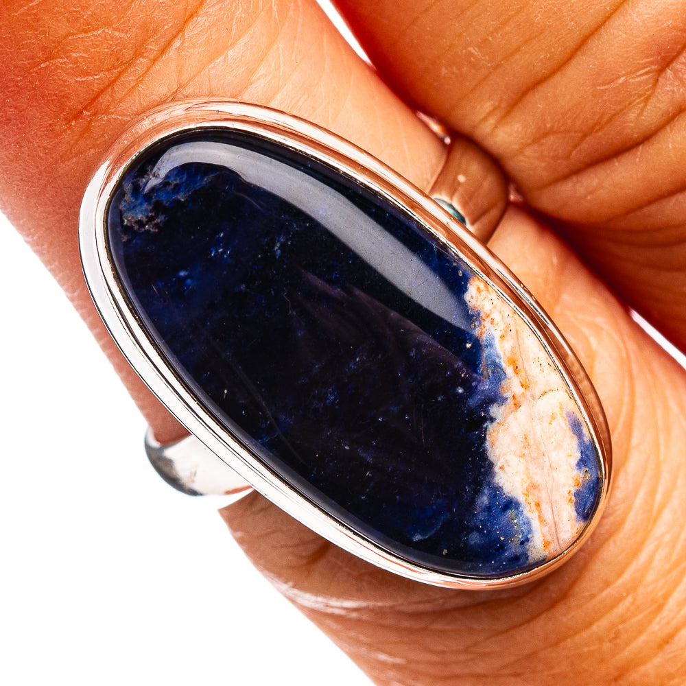Sodalite Ring Size 6.5 (.925 Sterling Silver)