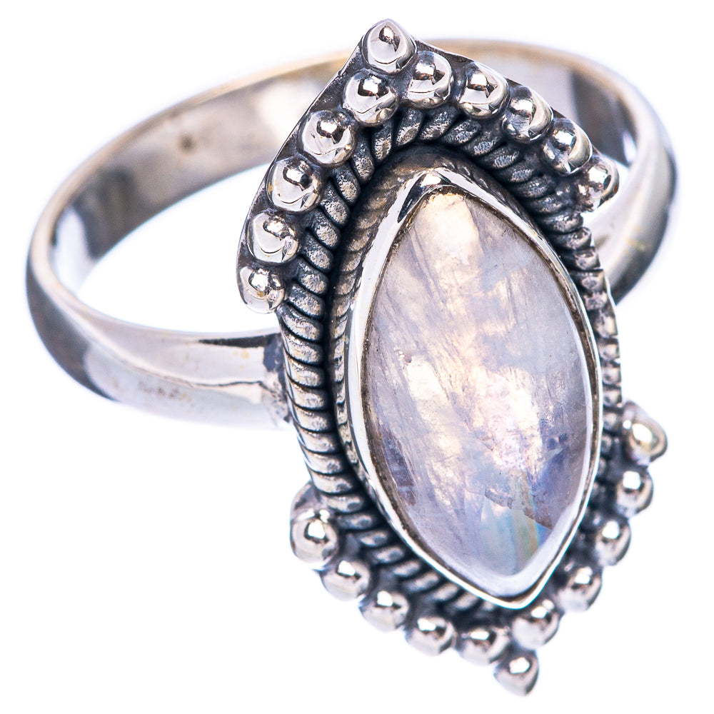 Rainbow Moonstone 925 Sterling Silver Ring Size 7.75 (925 Sterling Silver) R5376