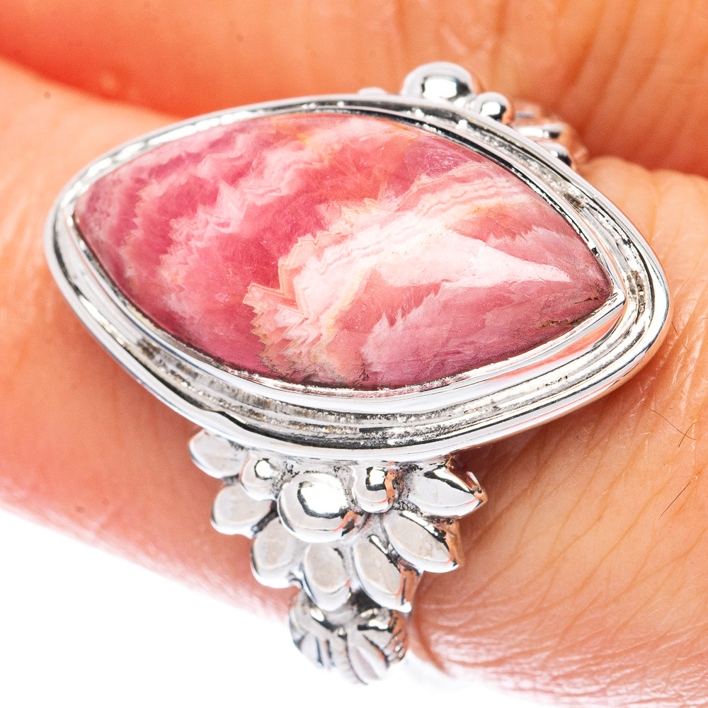 Premium Rhodochrosite 925 Sterling Silver Ring Size 7 (925 Sterling Silver) R2690