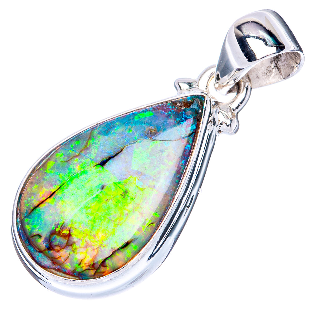 Rare Sterling Opal 925 Sterling Silver Pendant 1 1/4" (925 Sterling Silver) P41909