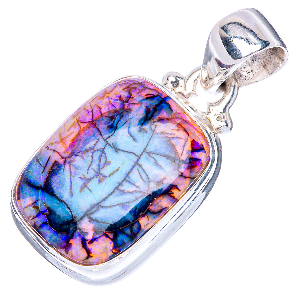 Rare Sterling Opal 925 Sterling Silver Pendant 1 1/8" (925 Sterling Silver) P41926
