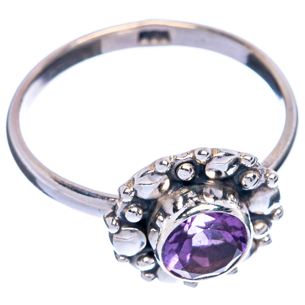 Faceted Amethyst Dainty Ring Size 7.25 (925 Sterling Silver) R145513