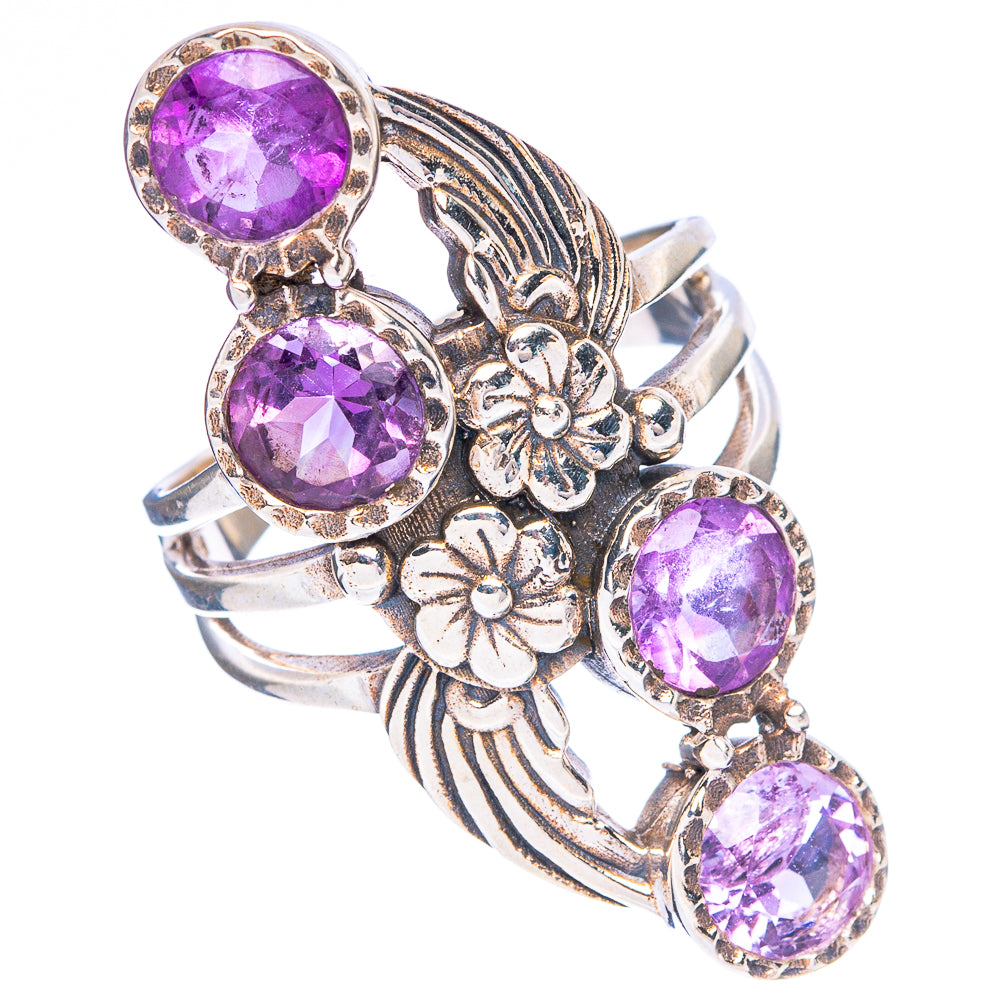 Faceted Amethyst Ring Size 6.75 (925 Sterling Silver) R147014