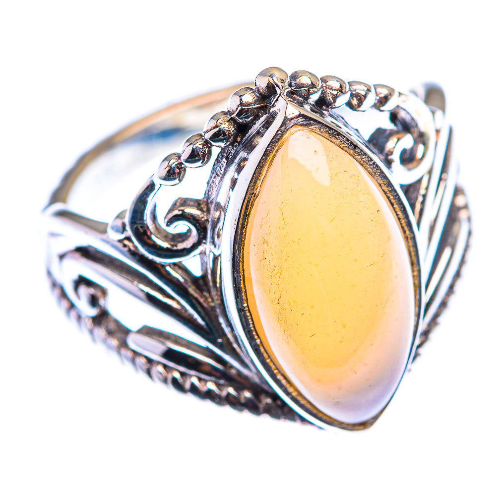 Peach Moonstone Ring Size 7.25 (925 Sterling Silver) RING140154