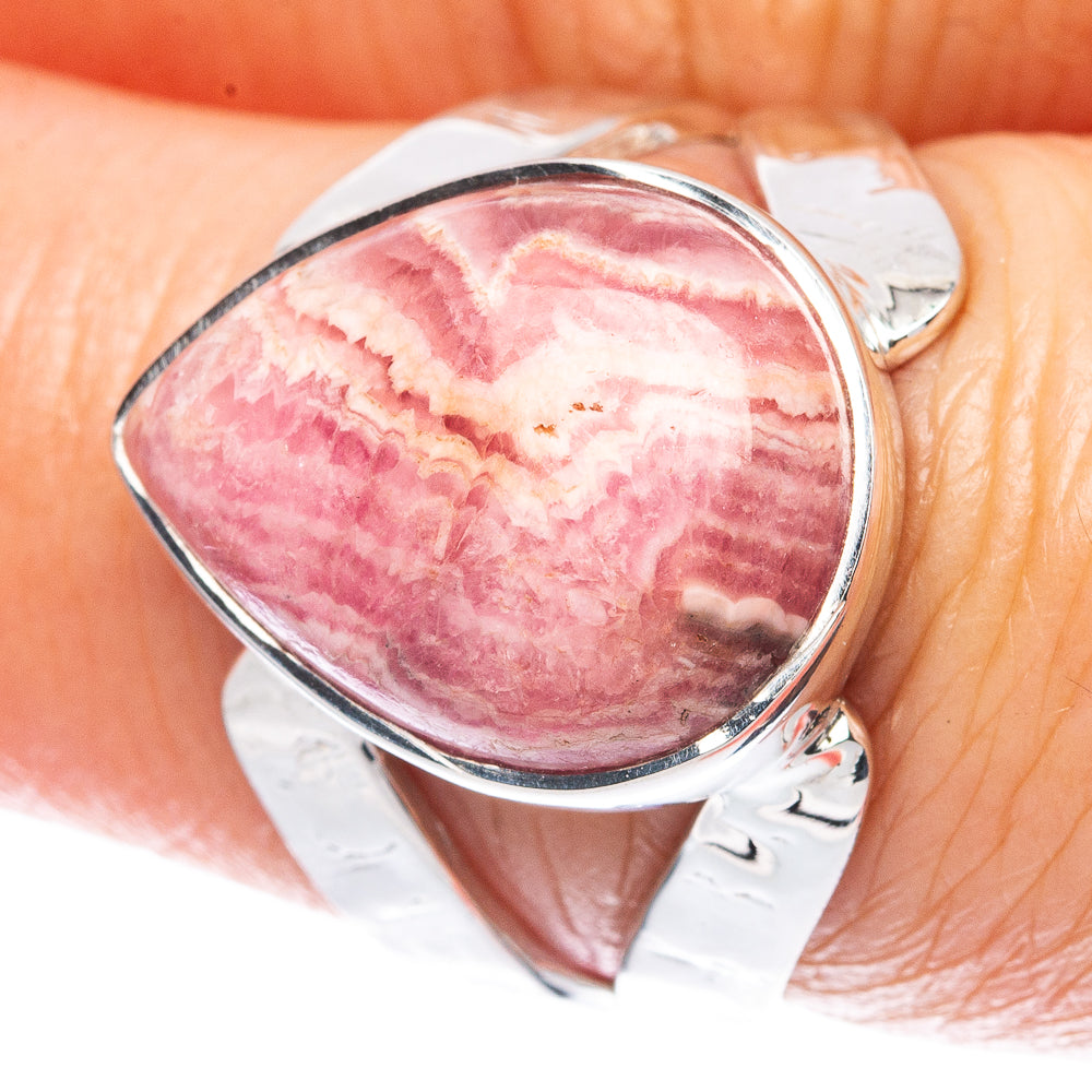 Premium Rhodochrosite 925 Sterling Silver Ring Size 6.75 (925 Sterling Silver) R2692