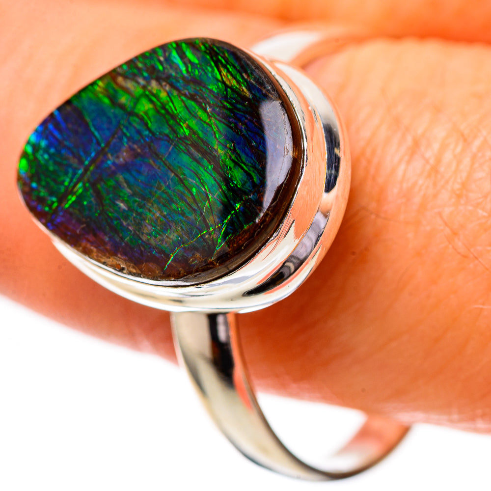 Canadian Ammolite Ring Size 11.75 (925 Sterling Silver) RING139781