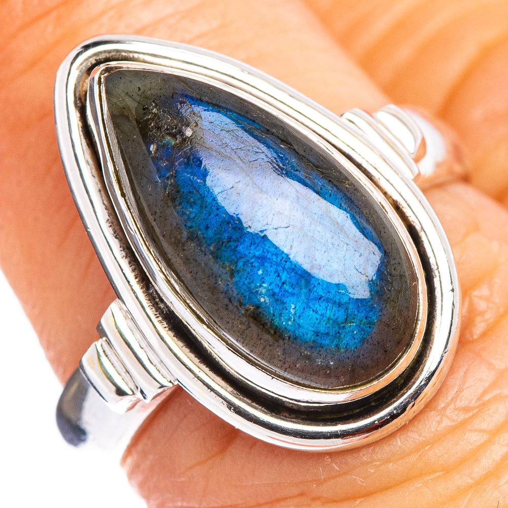 Labradorite Ring Size 6.5 (.925 Sterling Silver)