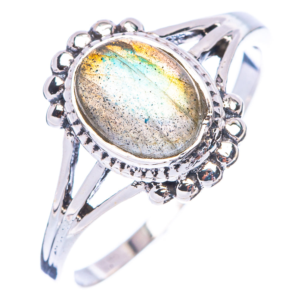 Labradorite Ring Size 6.75 (925 Sterling Silver) R5626