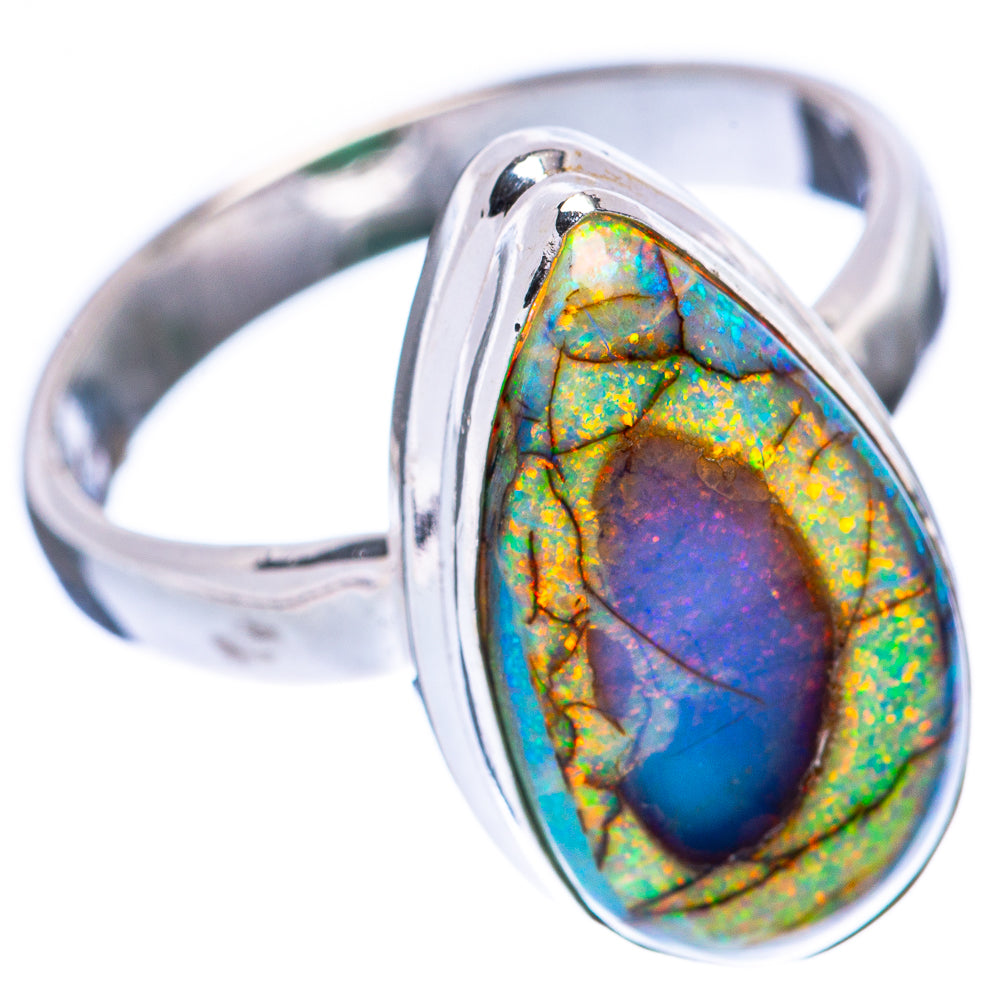 Rare Sterling Opal Ring Size 7.25 (925 Sterling Silver) R2193
