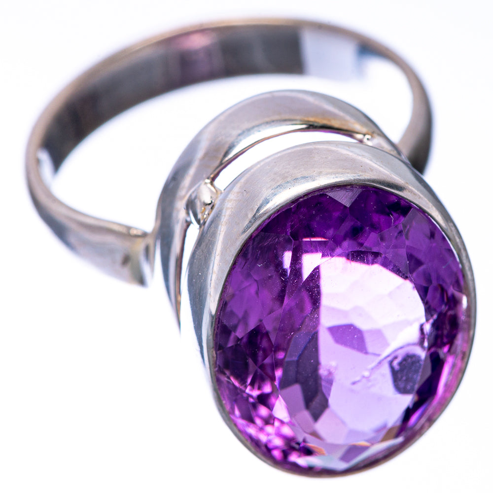 Faceted Premium Amethyst Ring Size 7.75 (925 Sterling Silver) R145103