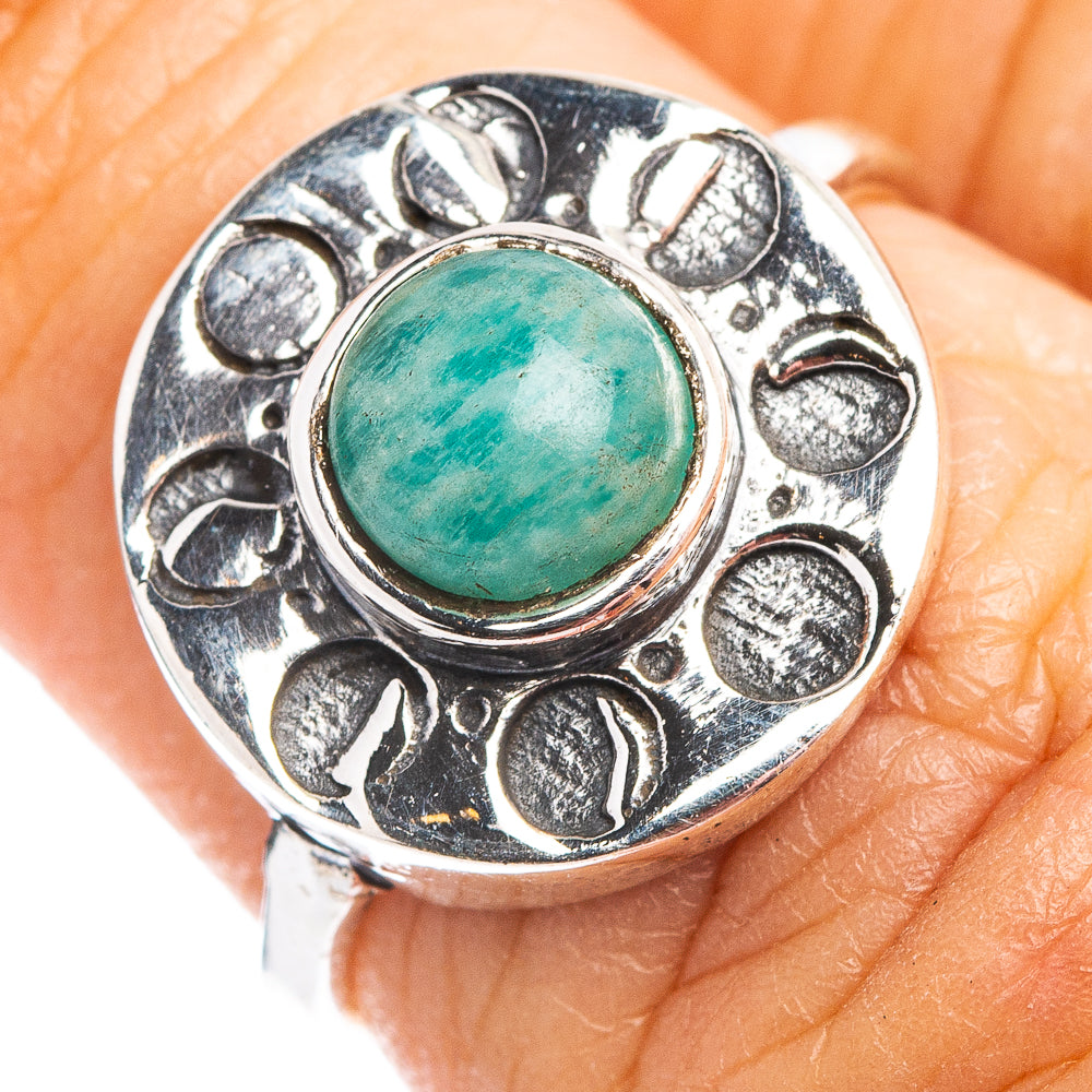 Amazonite Dainty Ring Size 6 (.925 Sterling Silver)