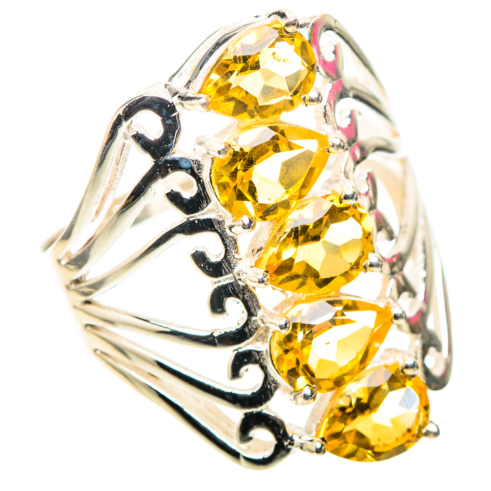 Faceted Citrine Ring Size 9.25 (925 Sterling Silver) RING138410