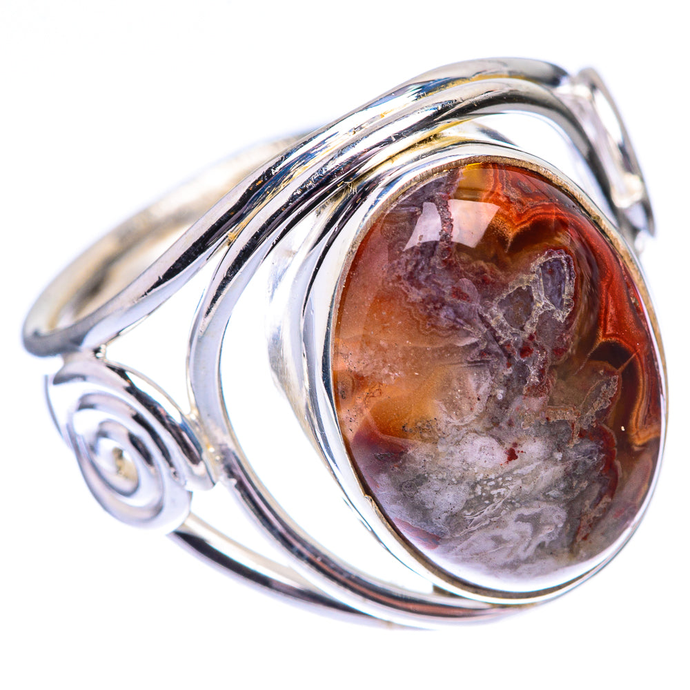 Crazy Lace Agate Ring Size 8.75 (925 Sterling Silver) R140558