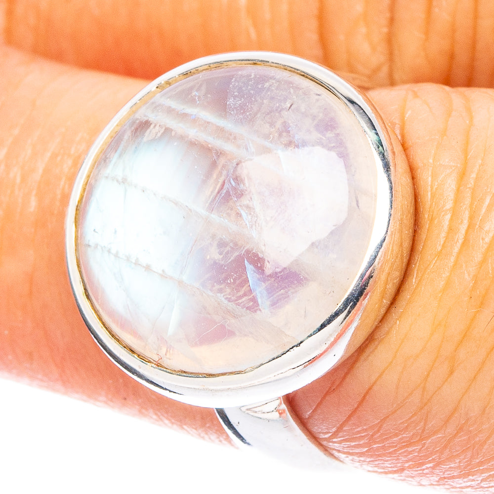 Rainbow Moonstone 925 Sterling Silver Ring Size 6.75 (925 Sterling Silver) R6104