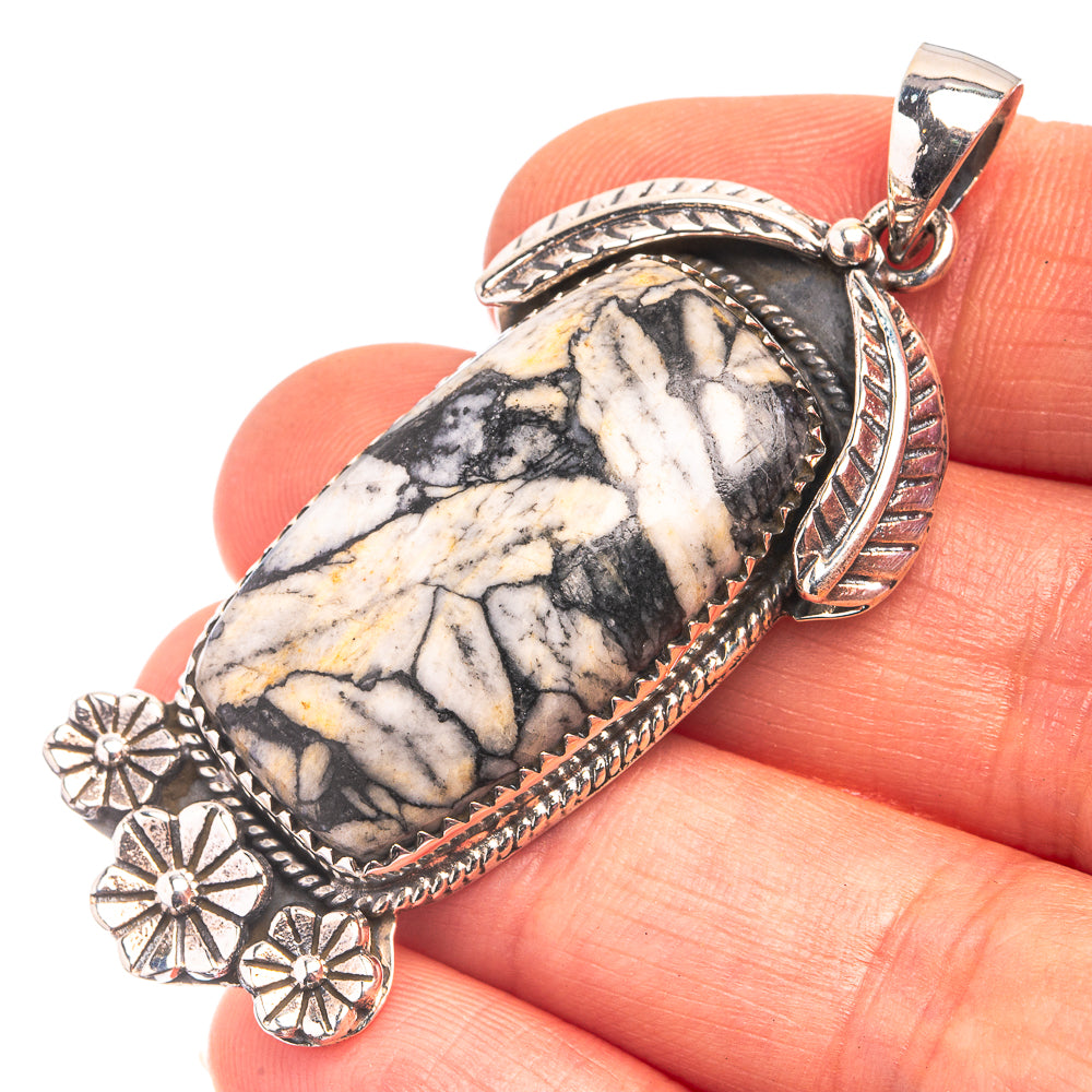 Pinolith Jasper Pendant 2 1/8" (925 Sterling Silver) P38876