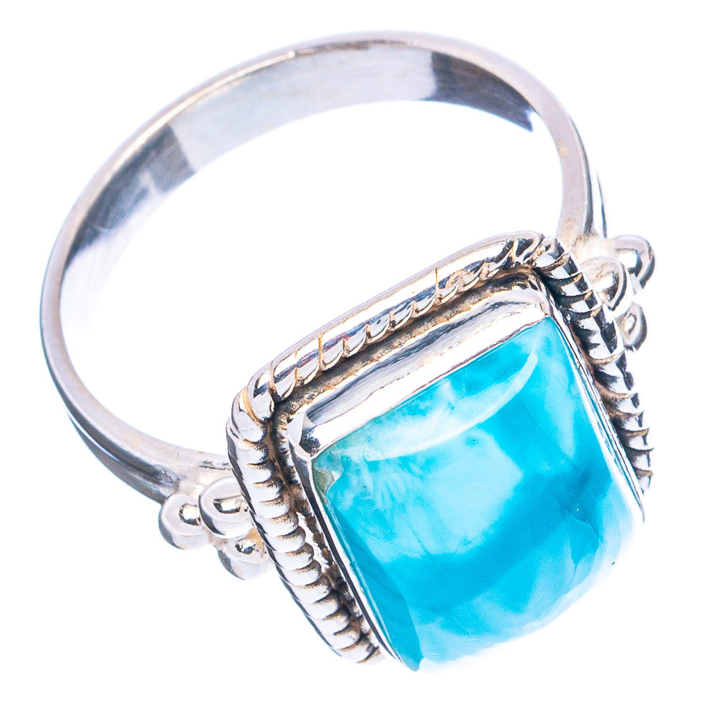 Rare Larimar Ring Size 7.5 (.925 Sterling Silver)