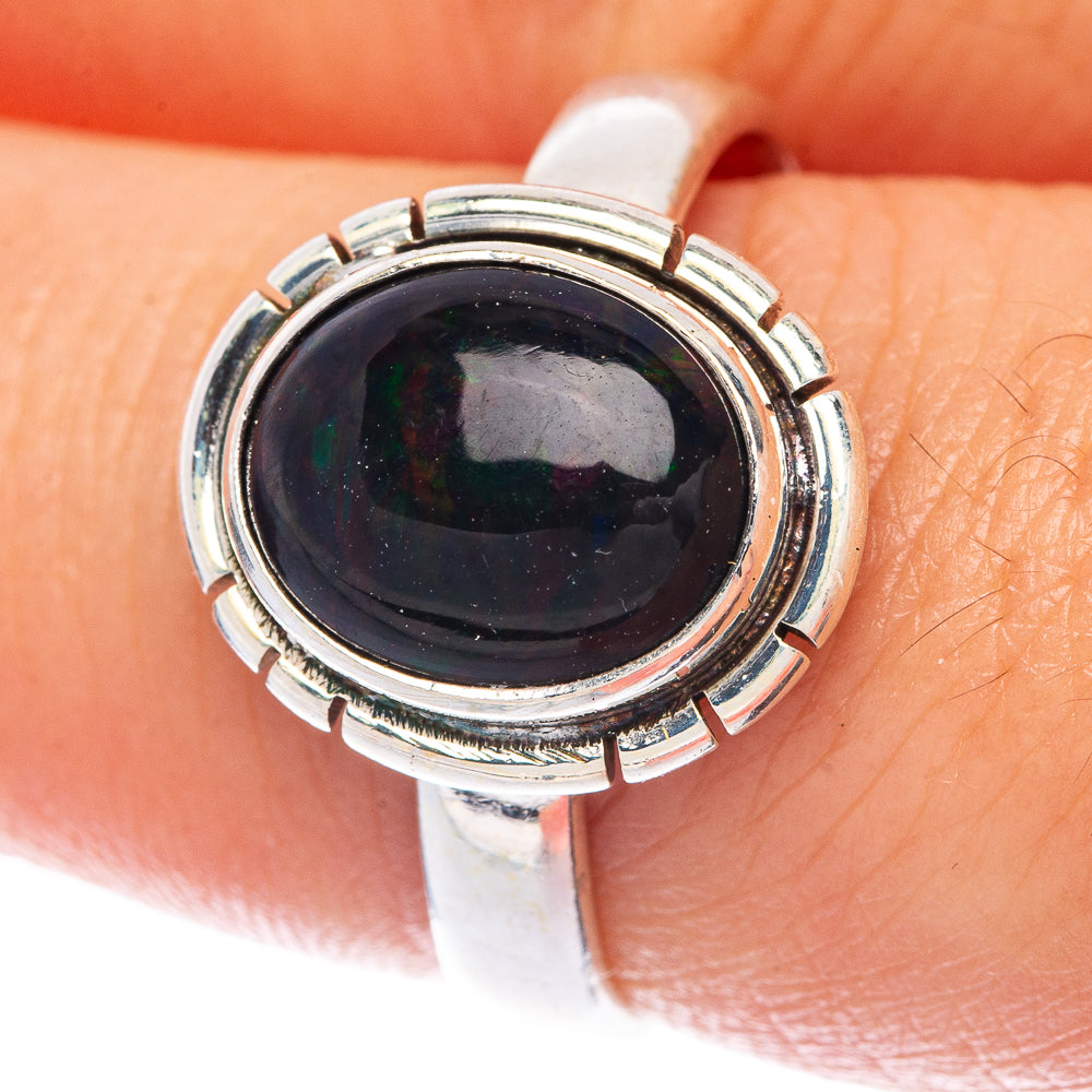 Black Opal Ring Size 8.75 (925 Sterling Silver) R144857