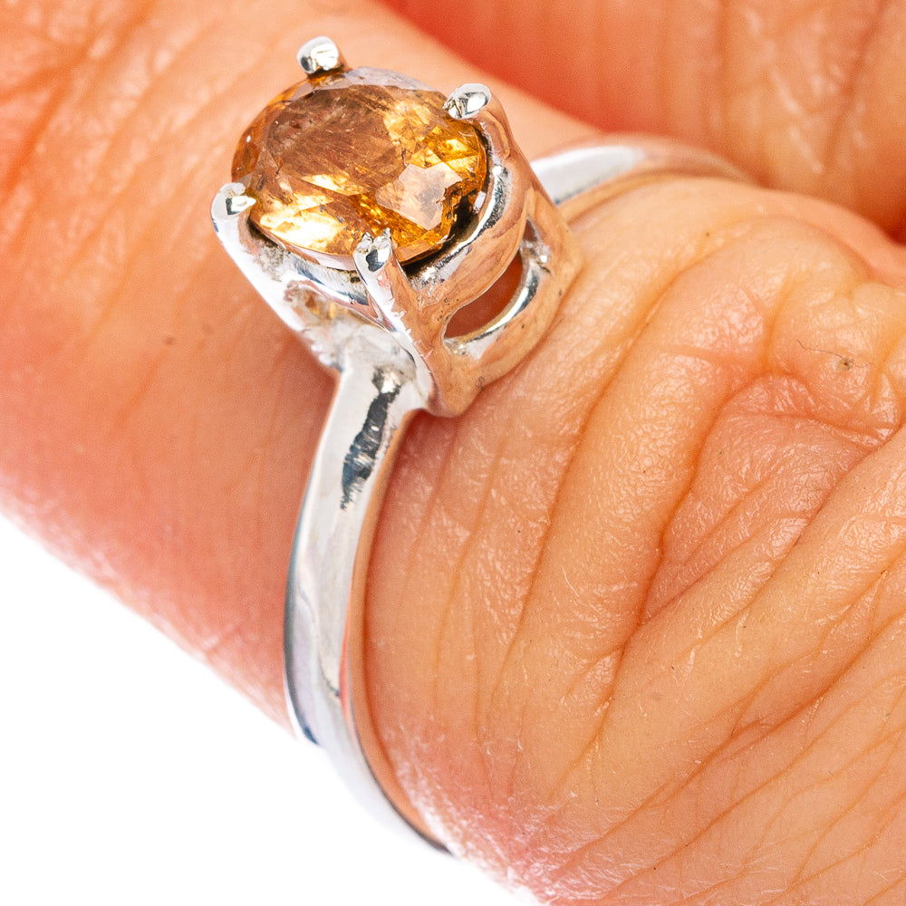 Rare Golden Imperial Topaz Ring Size 6 (925 Sterling Silver) R146617