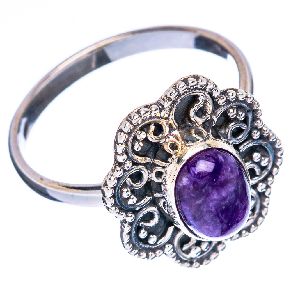 Value Charoite Ring Size 7.75 (925 Sterling Silver) R3275