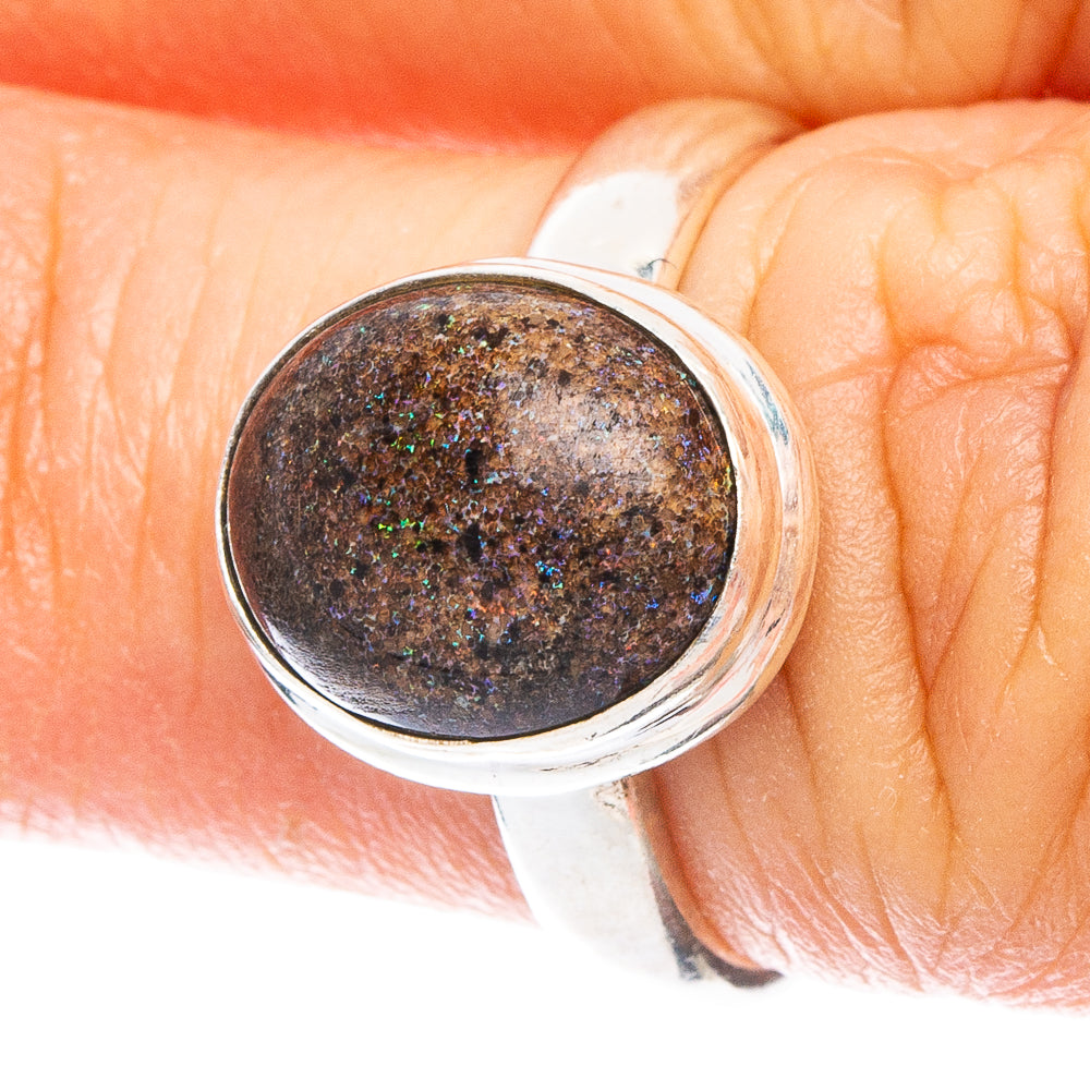 Rare Andamooka Matrix Opal Ring Size 6 (925 Sterling Silver) R6628