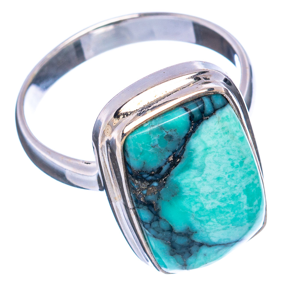 Rare Black Bridge Variscite Ring Size 8.75 (.925 Sterling Silver)