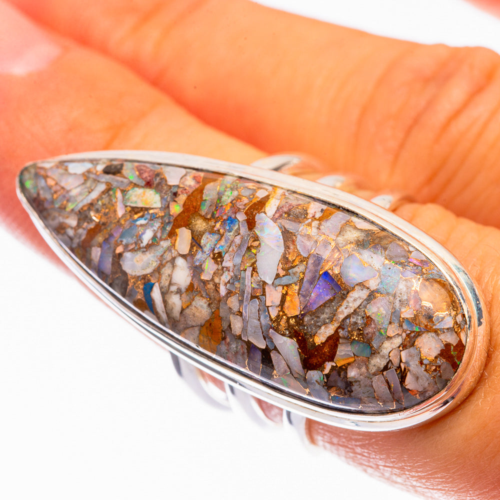 Large Brecciated Ethiopian Opal Ring Size 7 (925 Sterling Silver) R142178