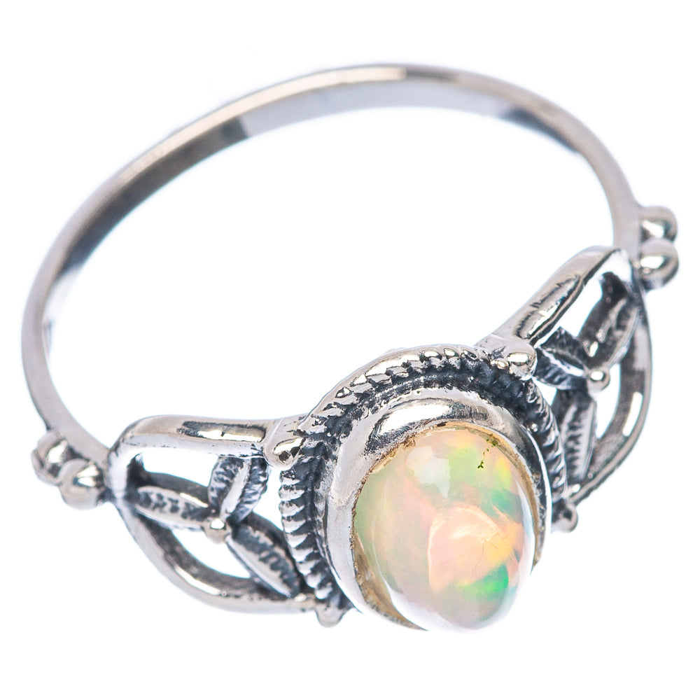 Rare Ethiopian Opal Dainty Ring Size 8 (925 Sterling Silver) R145915