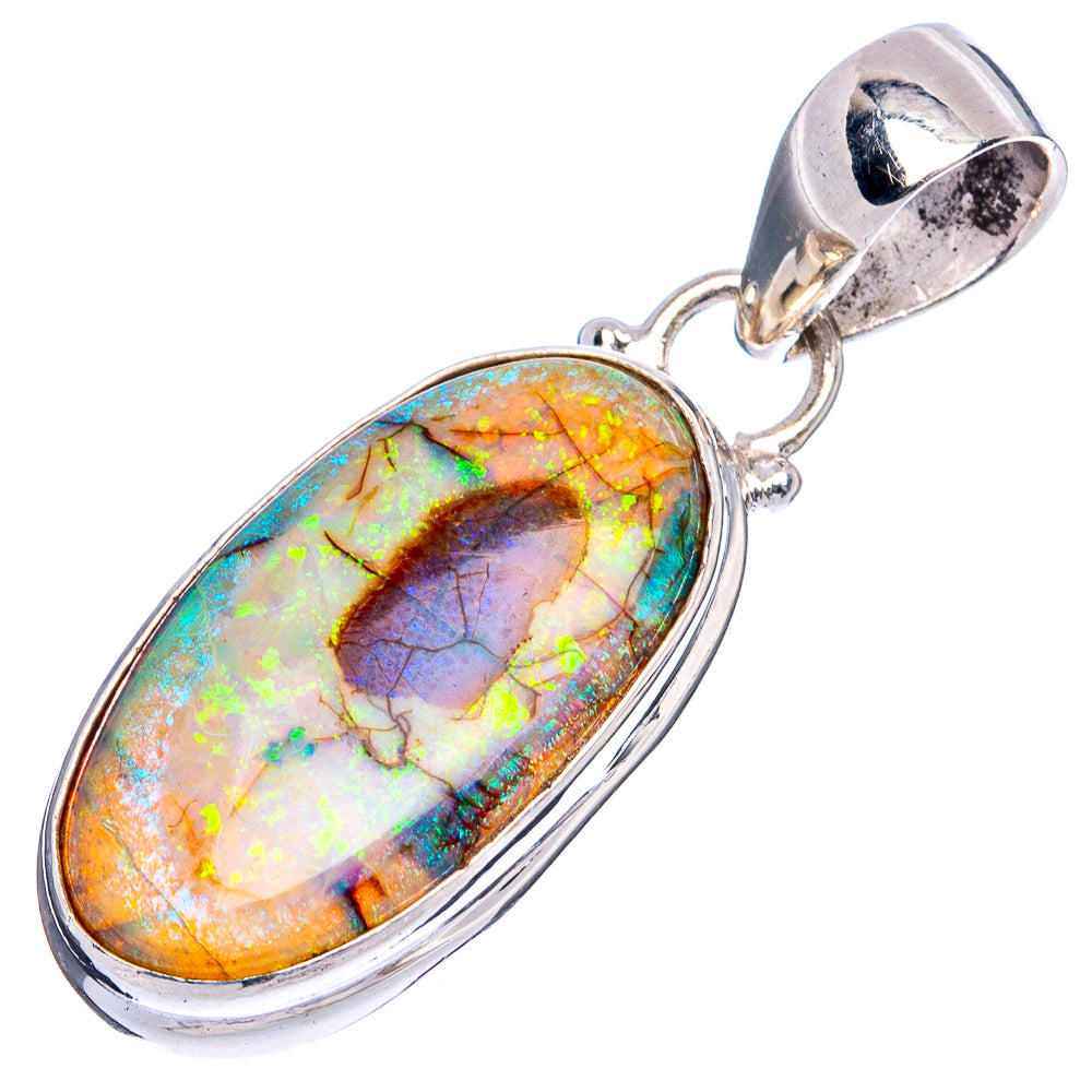 Rare Sterling Opal Pendants 1 3/8" (925 Sterling Silver) P43240