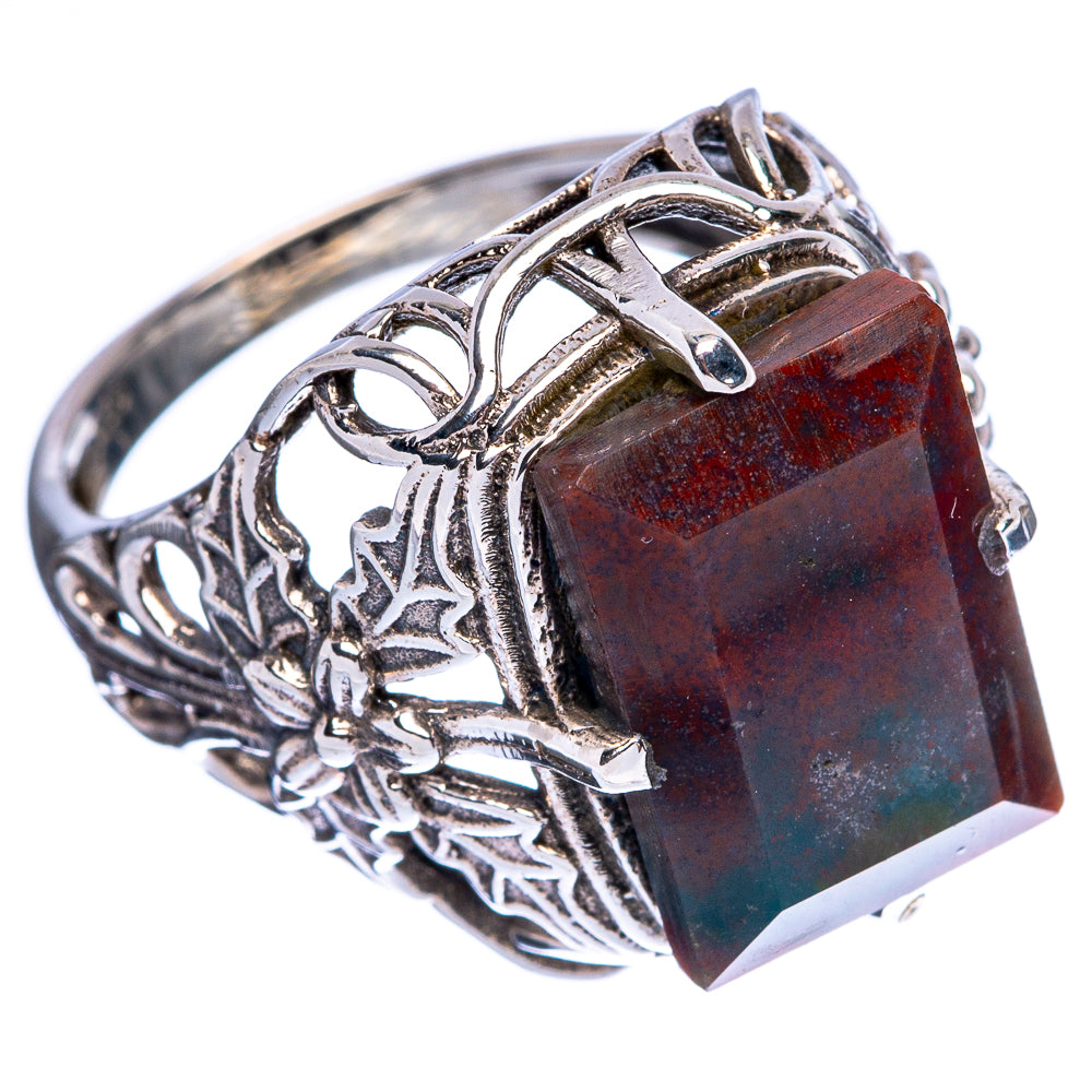 Large Bloodstone Ring Size 7 (925 Sterling Silver) R146452