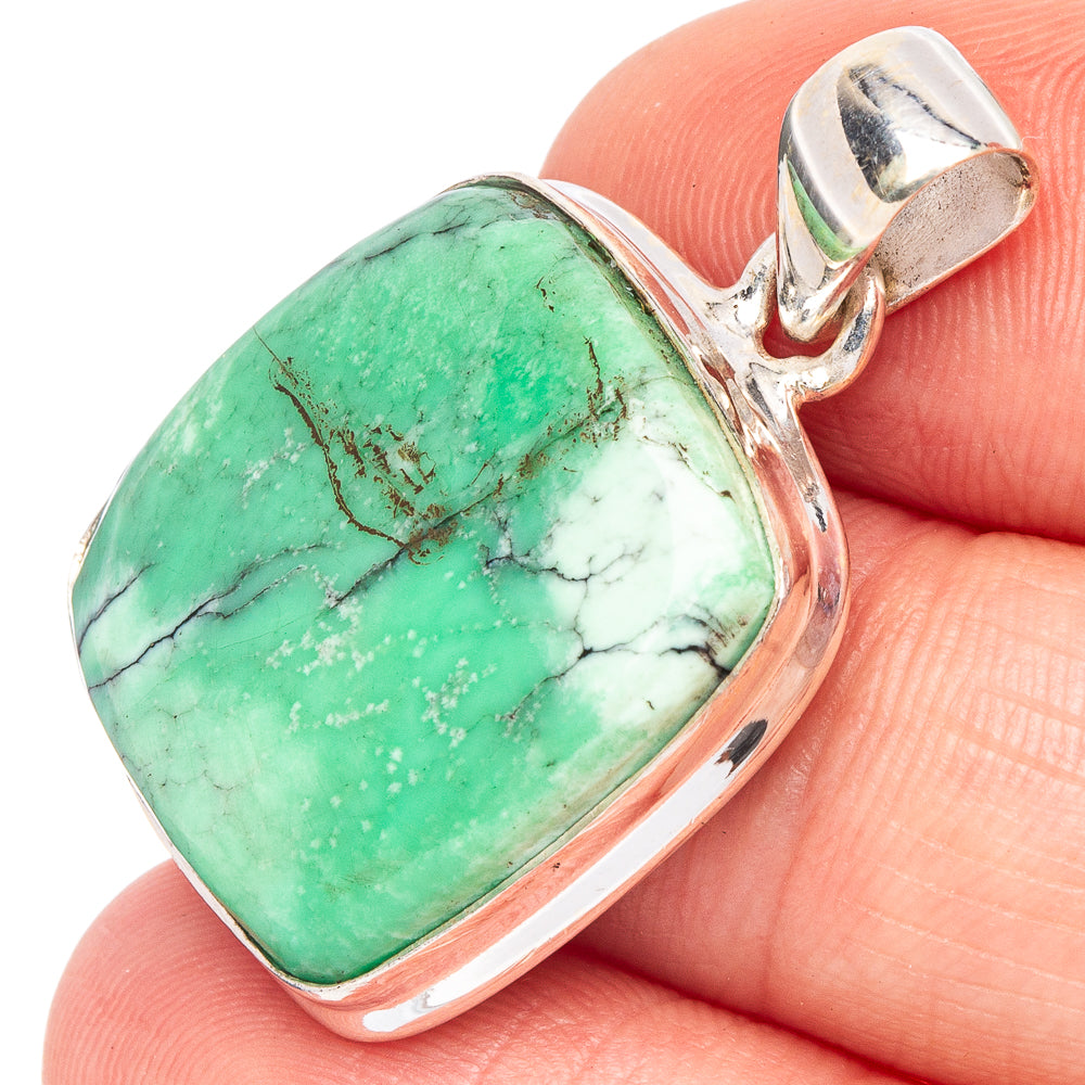 Rare Golden Hills Turquoise Pendant 1 1/4" (925 Sterling Silver) P44760