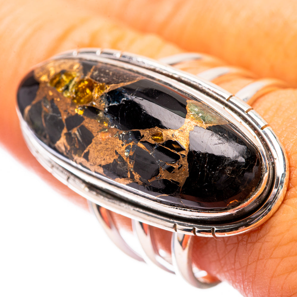 Large Mohave Black Onyx Ring Size 9.75 (925 Sterling Silver) R140650