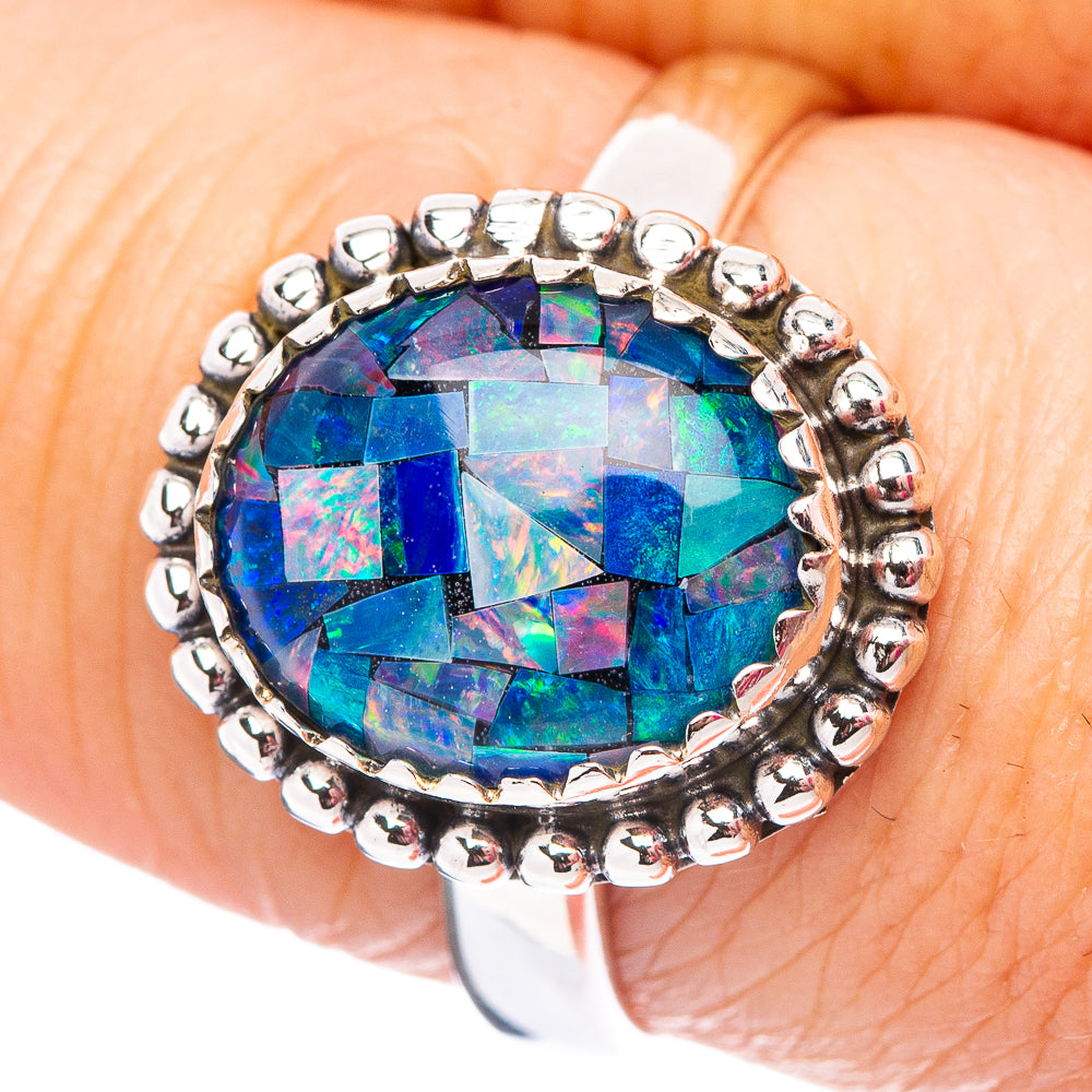 Rare Triplet Opal Ring Size 8 (.925 Sterling Silver)
