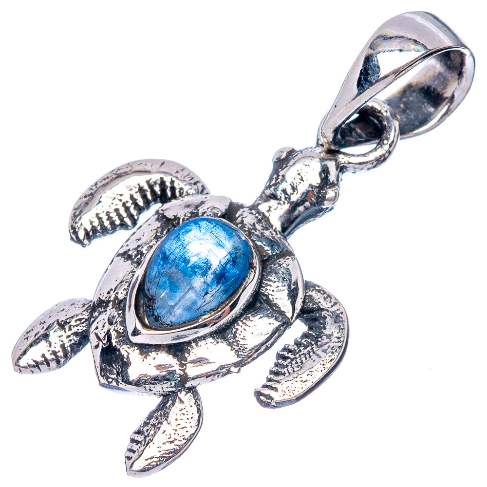 Tanzanite Seaturtle Dainty Pendant 1 1/8" (925 Sterling Silver) P43548