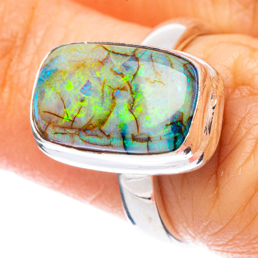 Rare Sterling Opal Ring Size 6.25 (925 Sterling Silver) R2279
