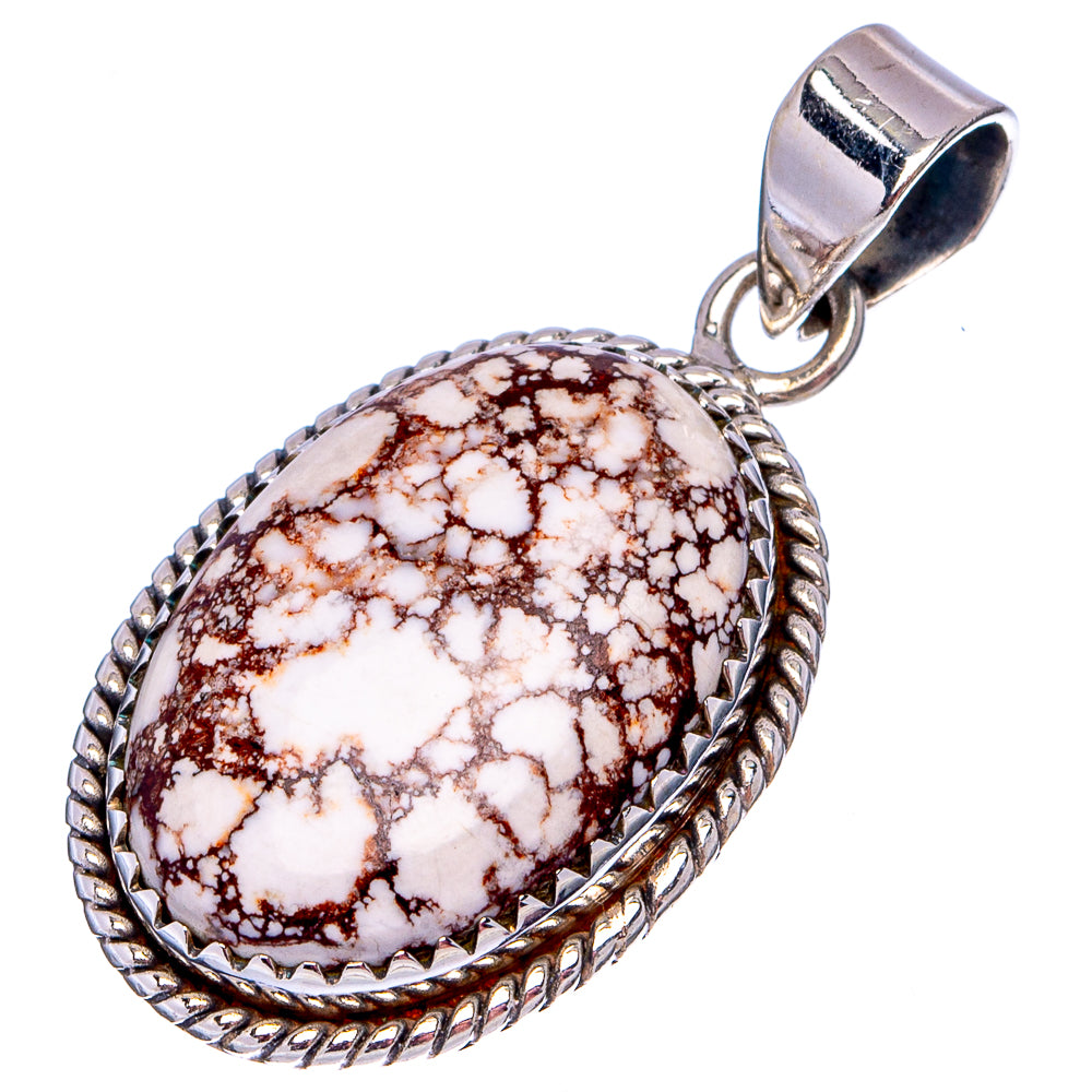 Wild Horse Jasper Pendant 1 3/8" (.925 Sterling Silver)