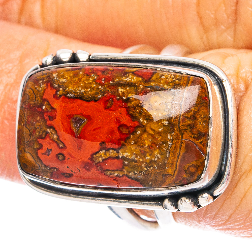 Moroccan Agate 925 Sterling Silver Ring Size 5.5 (925 Sterling Silver) R6306